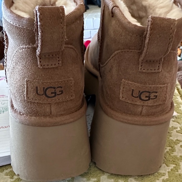 UGG Shoes - UGG Tan Suede Platform Boots